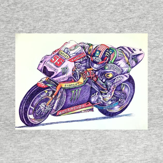 Ballpoint Sketching MotoGP Team No 55 Hafiz Syahrin by Roza@Artpage